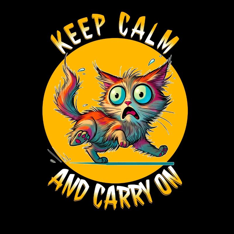 Restez calme et continuez - Erschreckte Katze & Weish