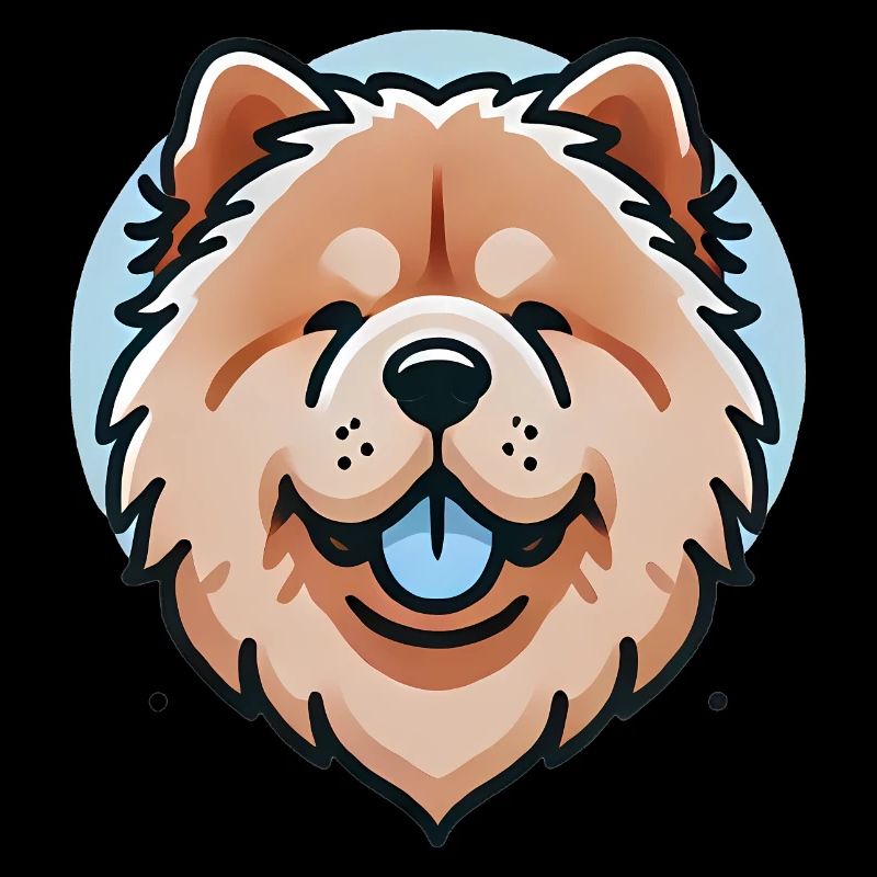 Chow Chow visage chien mignon illustration