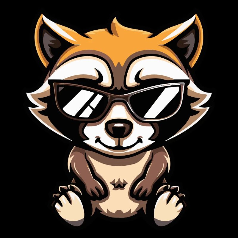 Waschbär Comic Cool