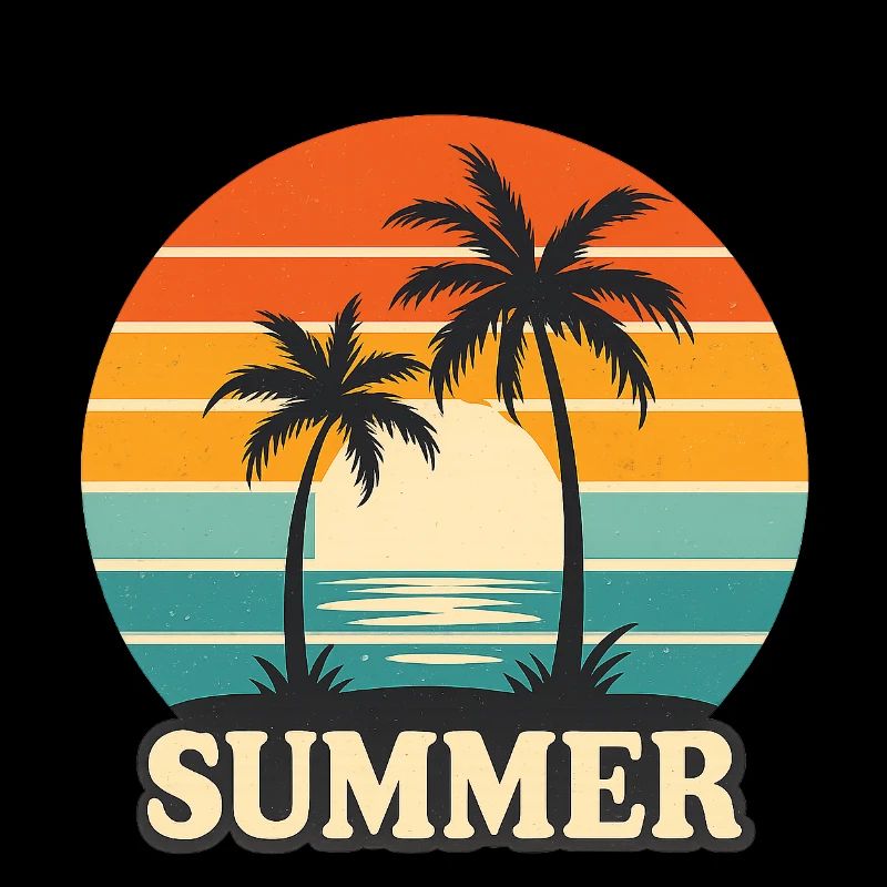 Tropic Vibes – Coucher de soleil d’été rétro