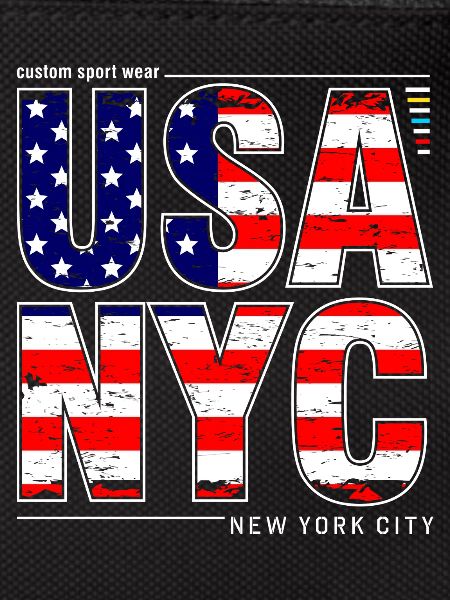USA NYC Flag Lettering Graphics