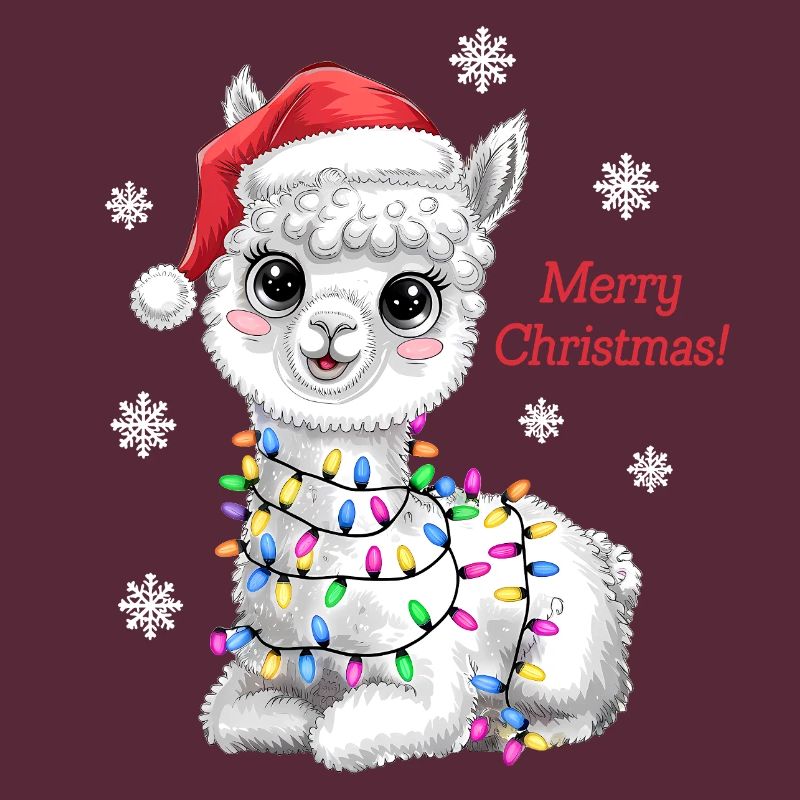 Pull de Noël en alpaga, drôle, mignon