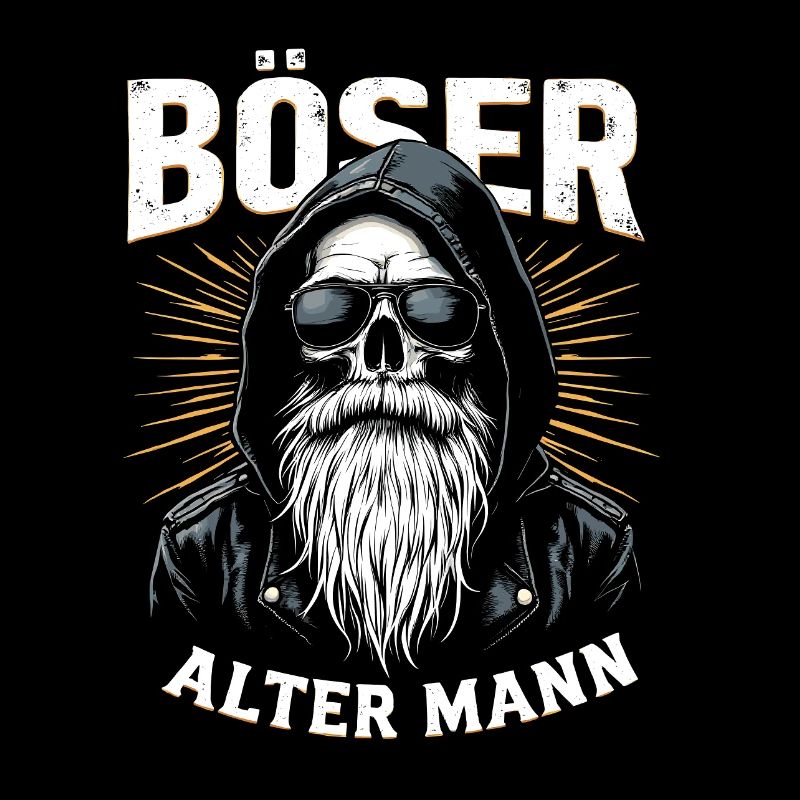Nasty Old Man Skull Pullover Hoodie