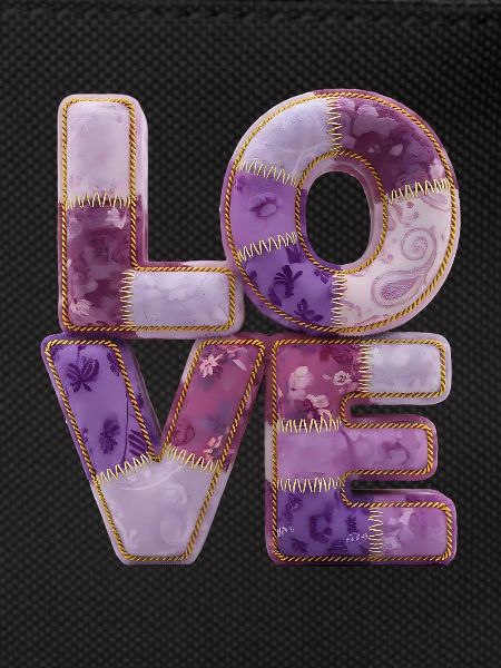 Patchwork Love Quiltlook Lettering