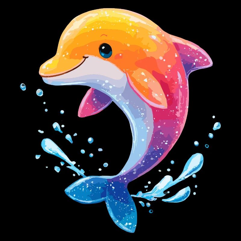Farbiger Delfin Spritz