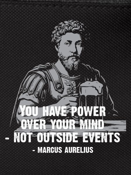 Marcus Aurelius Stoic Zitat mit Bier
