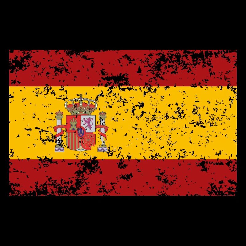 Drapeau de l’Espagne, effet usé