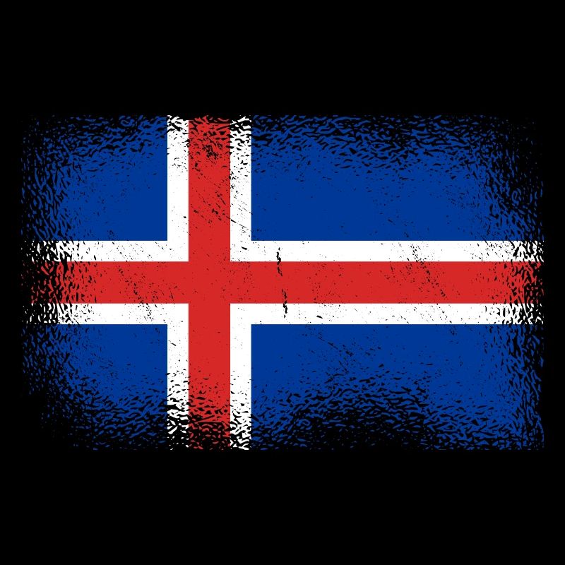 Drapeau de l’Islande Drapeau islandais vintage Look utilisé