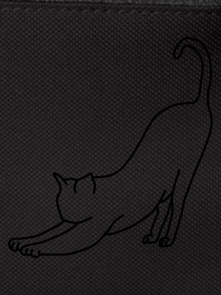 Cat stretching pet