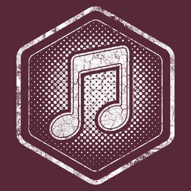 Musiknote Hexagon Logo mit coolem Effekt