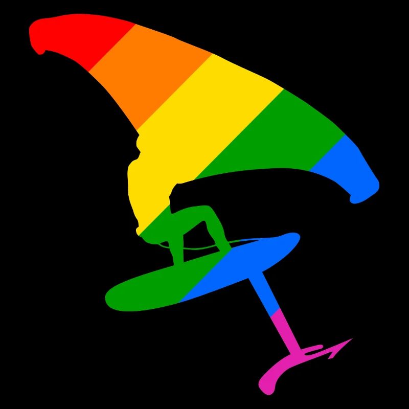 LGBTQ Pride Wingsurfing Design Gift