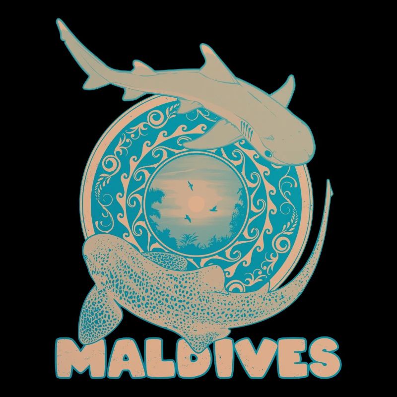 Maldives Requin léopard Requin de récif à pointe blanche