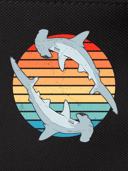 Hammerhead Shark Retro Sunset