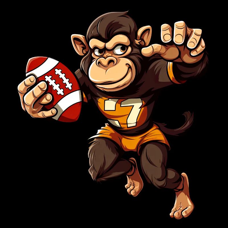 Monkey Rugby Player