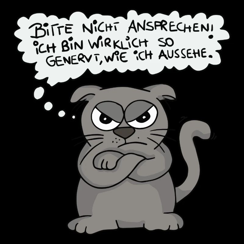 Chat agacé - Ne parle pas !