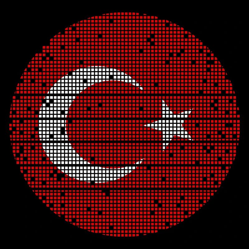 Drapeau de Turquie Utilisé Look Drapeau Turc Vintage