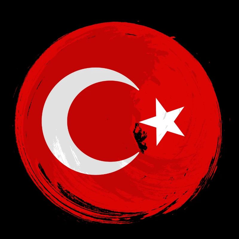 Drapeau de Turquie Utilisé Look Drapeau Turc Vintage