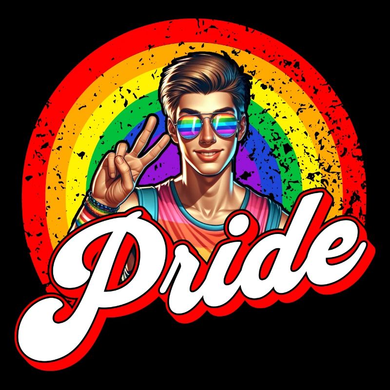 Pride Gay CSD Love LGBTQ Couleurs de l’arc-en-ciel