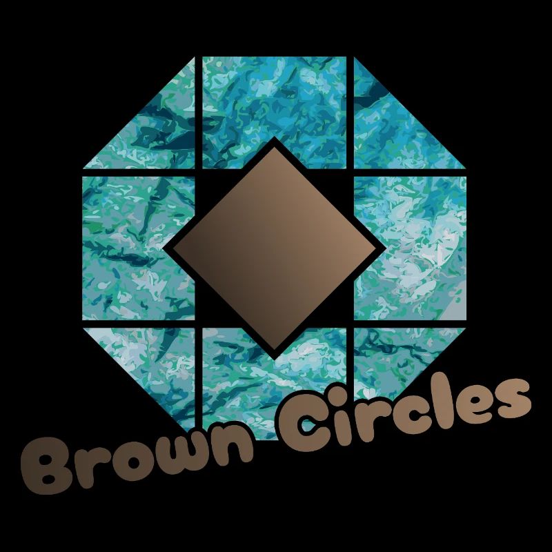 Abstrait Octogonal Cercles Bruns