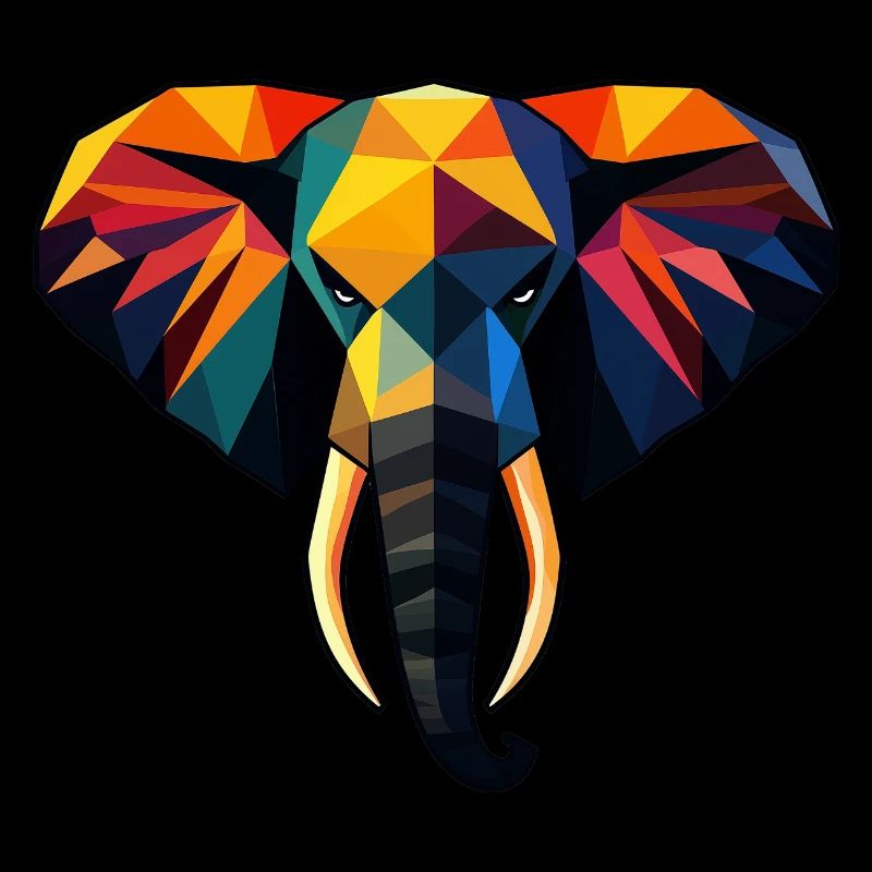 Elephant Low Poly Design
