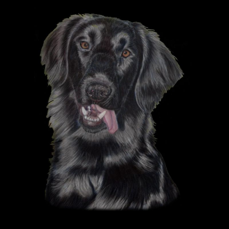 flatcoated retriever pastels