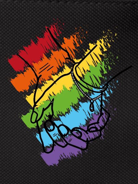 Hands hold rainbow 2