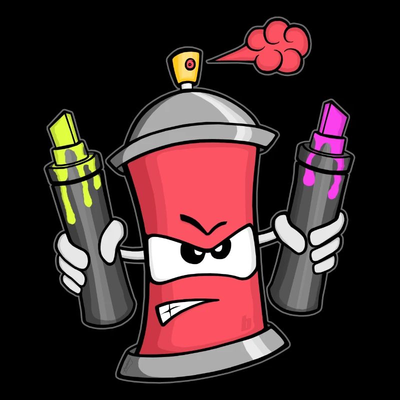 Graffiti Spray Can (red)