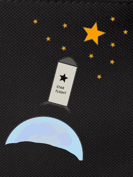 Rocket, stars, sky,