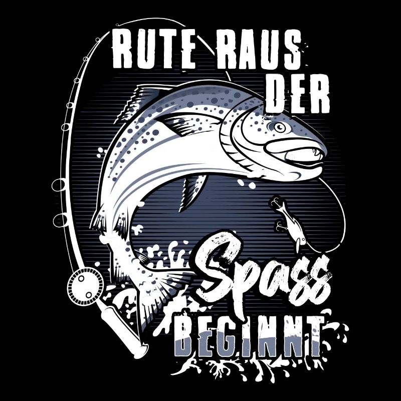 Rute Raus Der Spass Beginnt Angler Fische Geschenk
