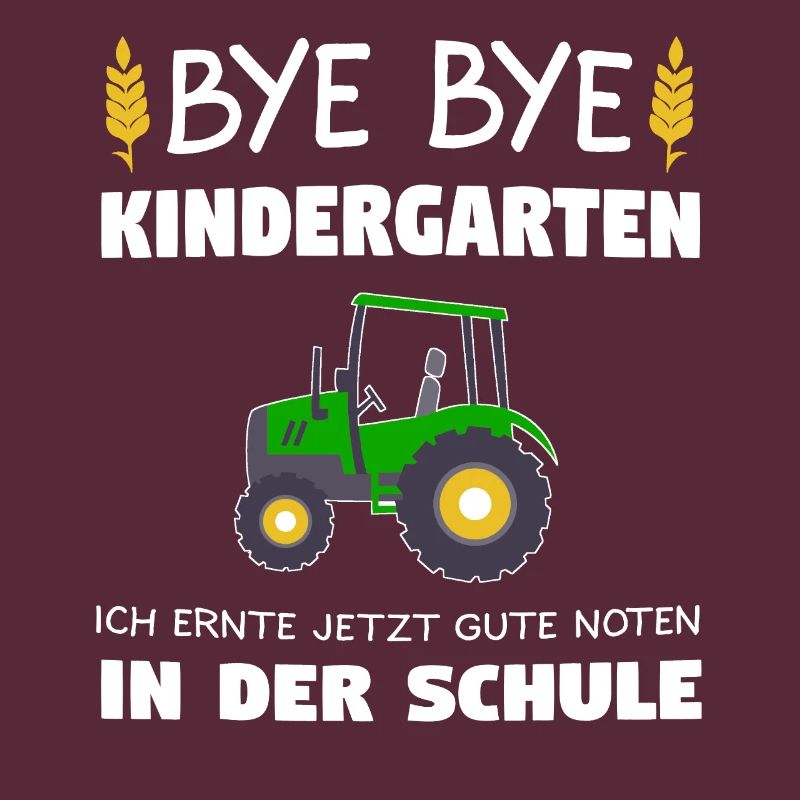 Bye Bye Kindergarten Schulkind Traktor Geschenk