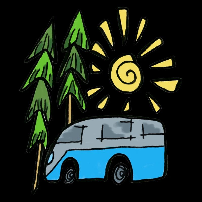 Camper Van in der Natur
