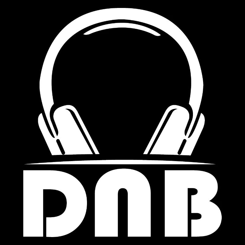 dnb drum n bass symbol music Kopfhörer Logo dnb