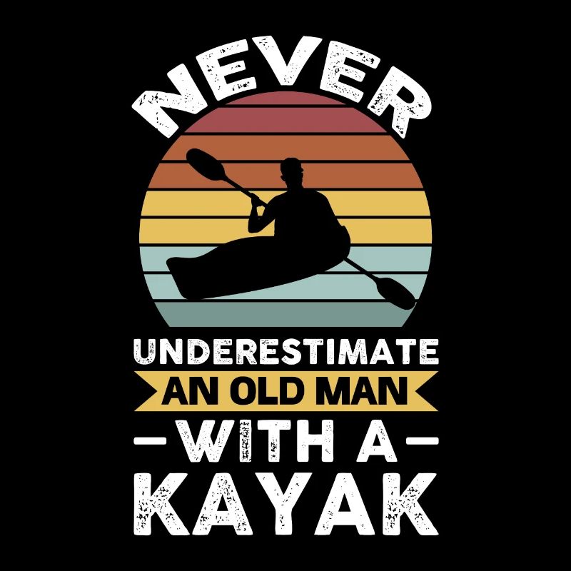Kayaking Old Man Kayak Old Man Gift