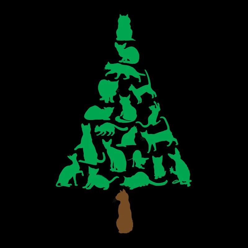 Katzen Weihnachtsbaum Geschenk Katze Weihnachten