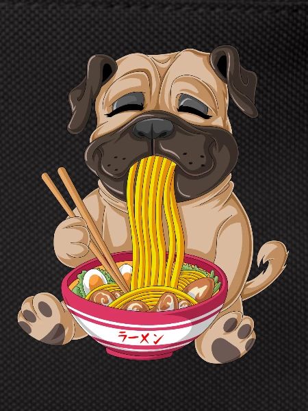 carlin mangeant des ramen