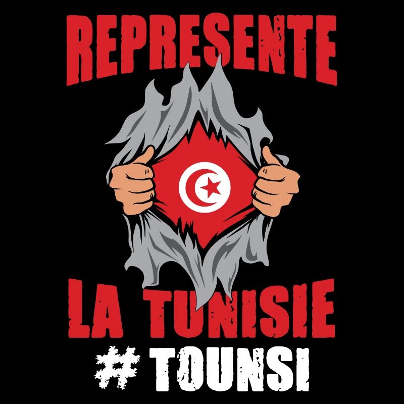 représente la tunisie tounsi supporter drapeau