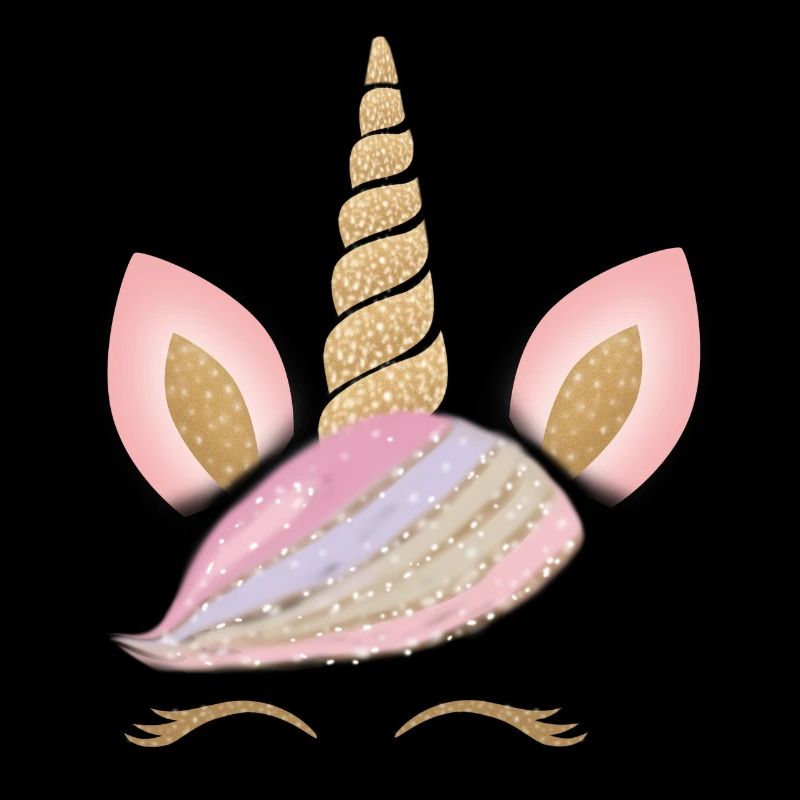 Princesse licorne rose doree arc en ciel