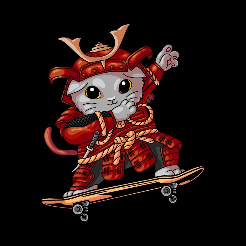 Skateboarder Katze
