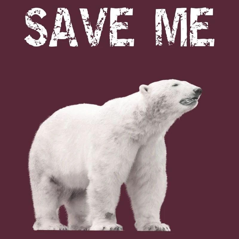 Save me Polar Bear Climate Protest Climate Change Rescue