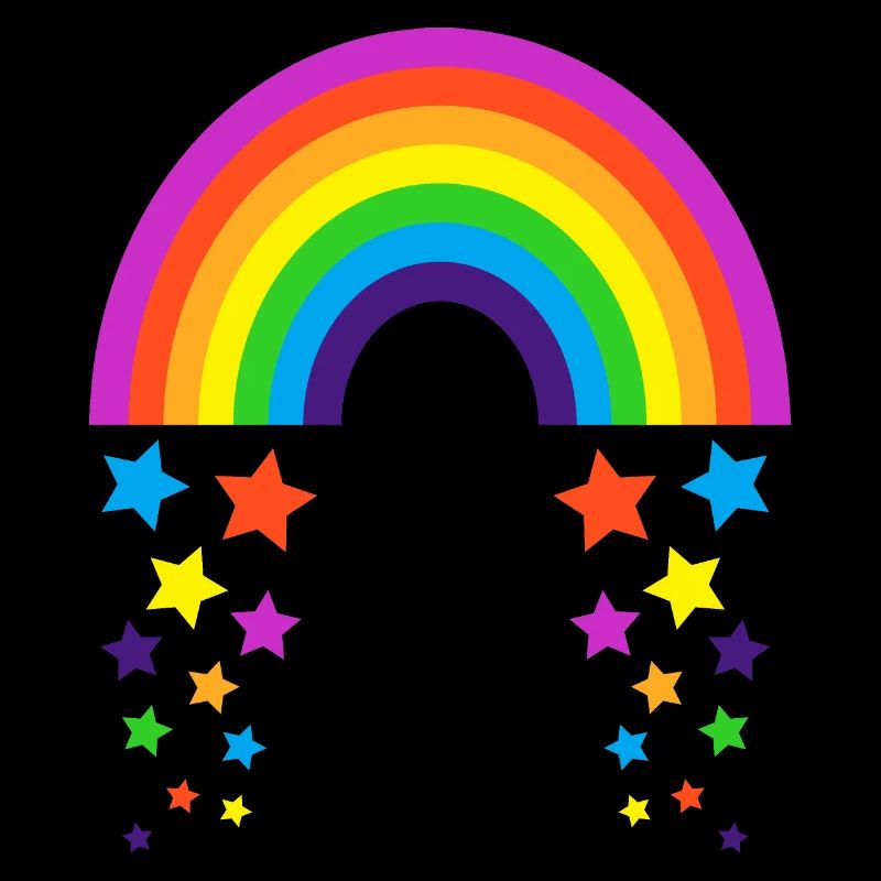 Kidcore Regenbogen Sterne Regnen Geschenk Idee