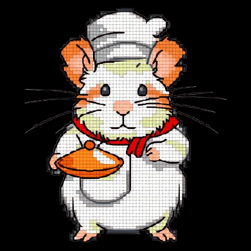 Hamster as master chef cooked delicious