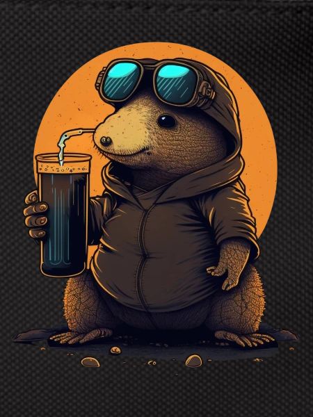 Funny mole with beer
