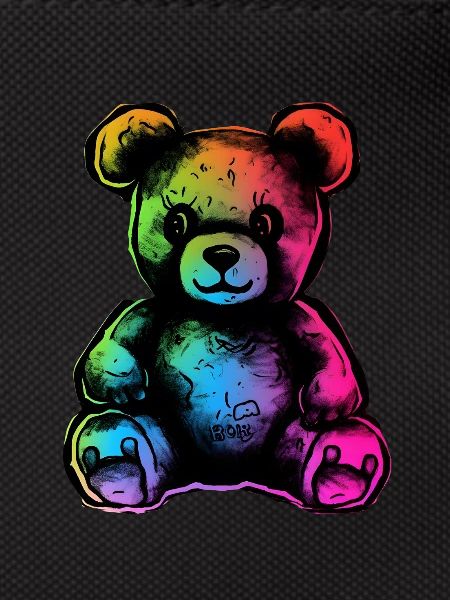 Rainbow teddy bear
