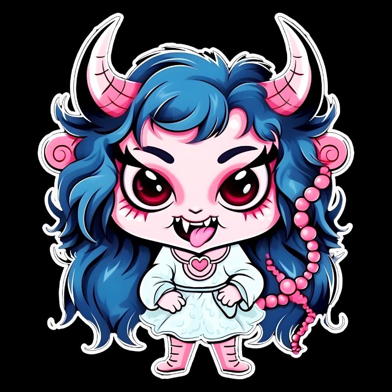 Süßes Chibi Krampus Mädchen UwU