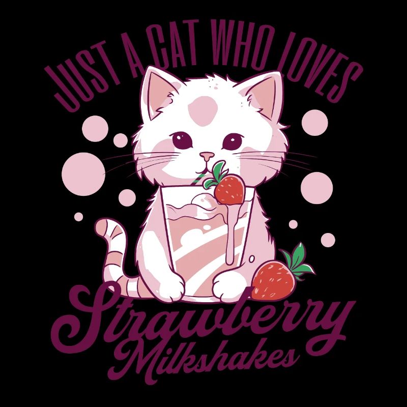 Just a cat who loves Strawberry Milkshakes