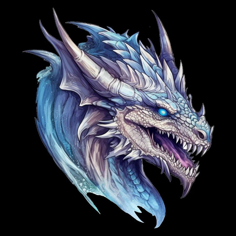 Drache Wasserfarben Zeichnung