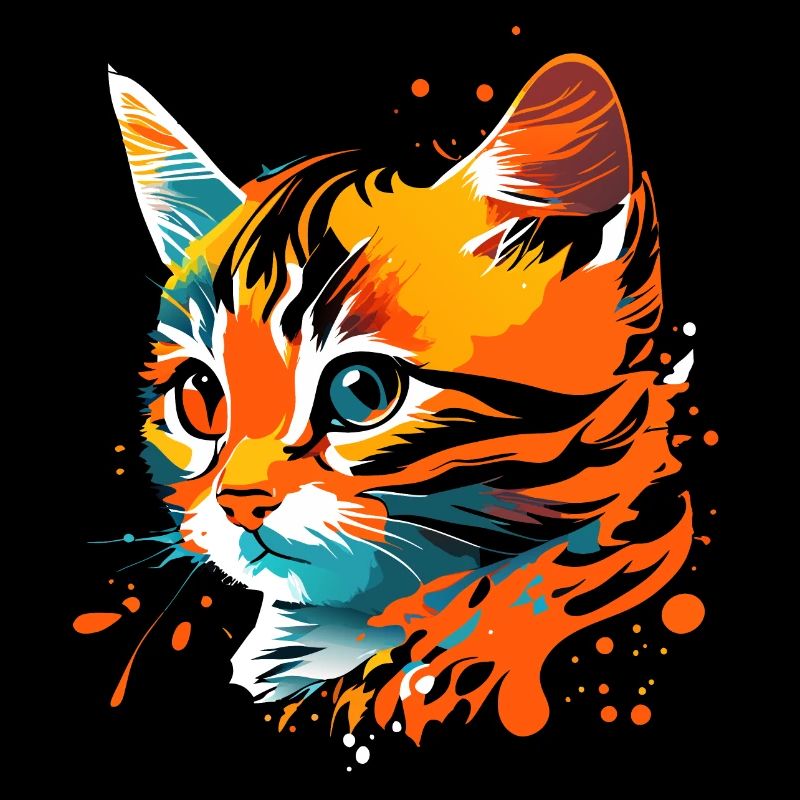 süsses, buntes Kätzchen, Katze