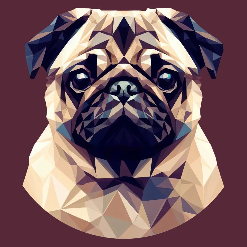 Cute Polygon Pug
