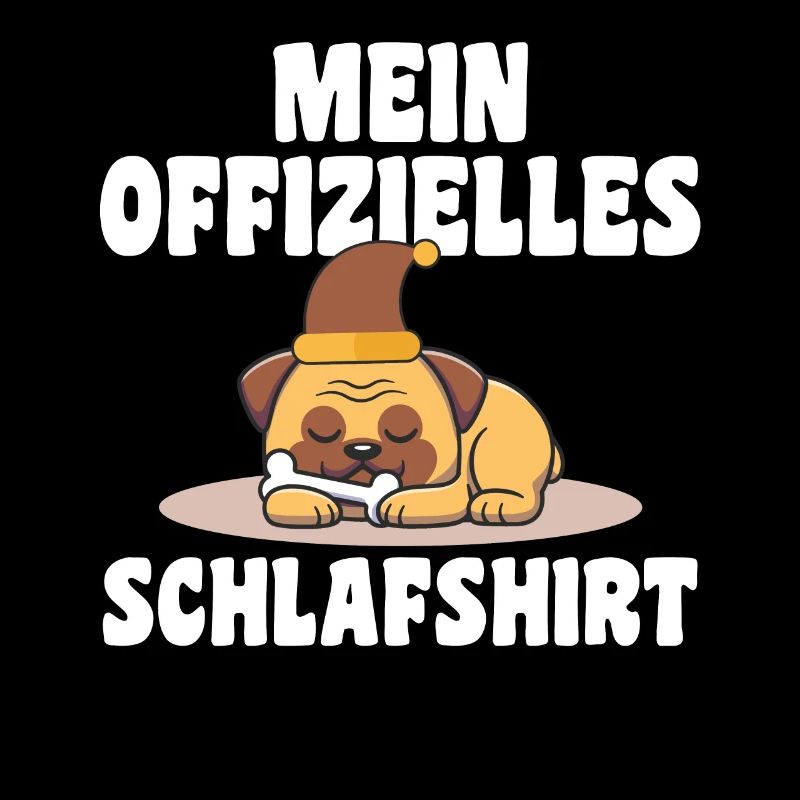 Schlafanzug Mops Nachthemd Geschenk