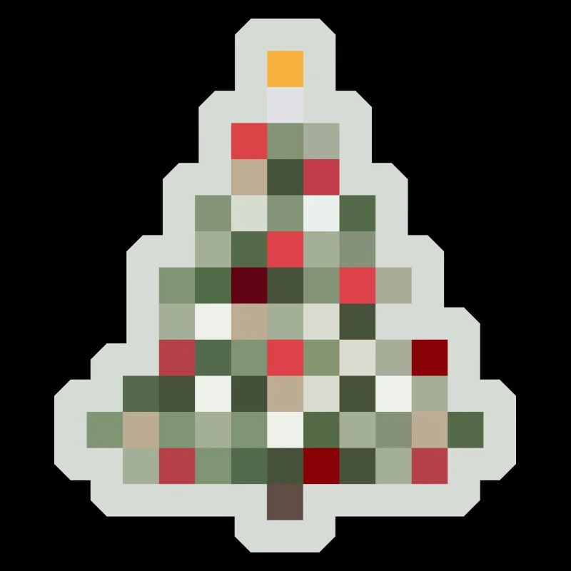 8-Bit Retro Christmas Tree Xmas